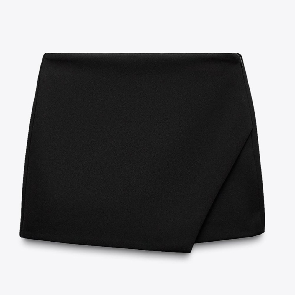 Zara Black asymmetrical Skort XS